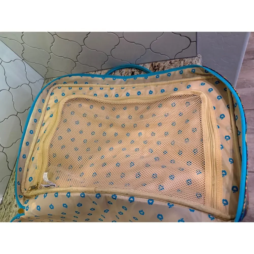 Double Dutch Club blue paisley carry-on flight travel bag